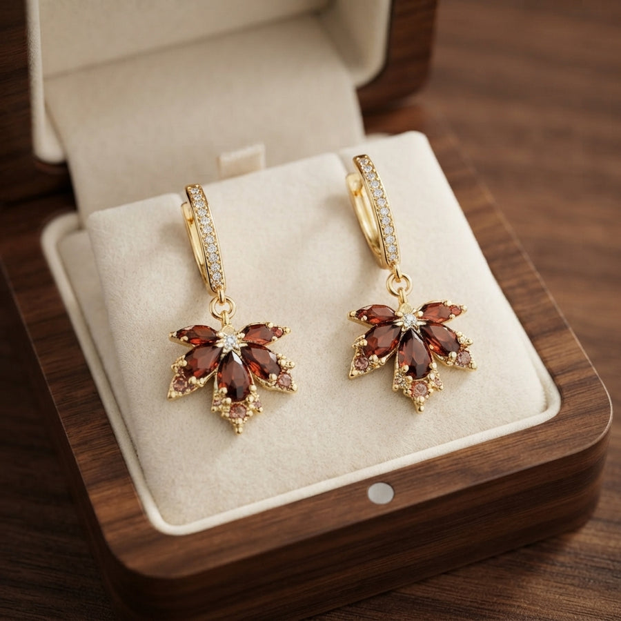 Leafshine Zirconia Earrings