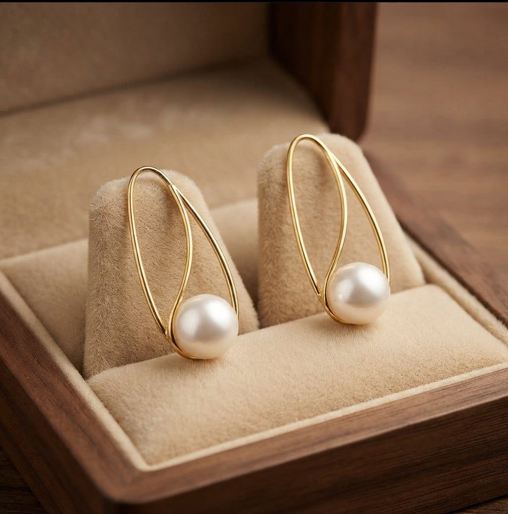 Elegant Pearl Drop Earrings