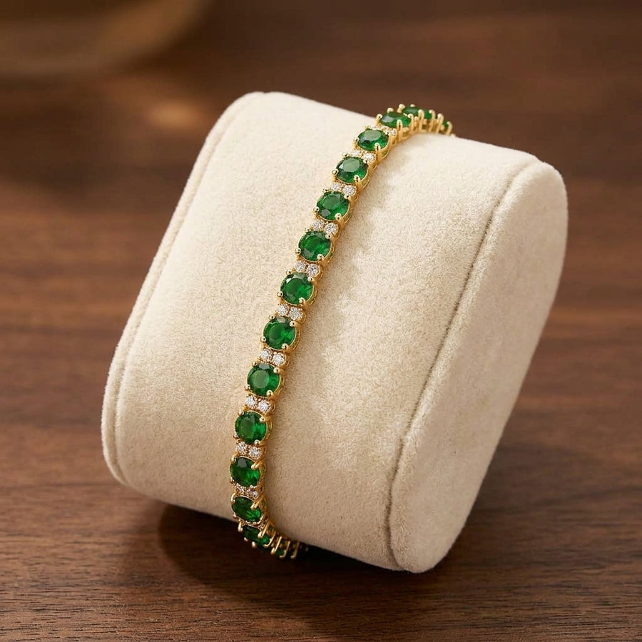 Emerald Trio Tennis Bracelet