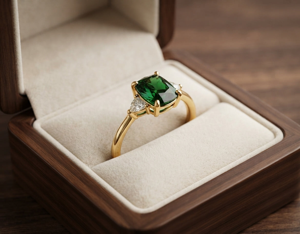 Vintage Green Stone Ring