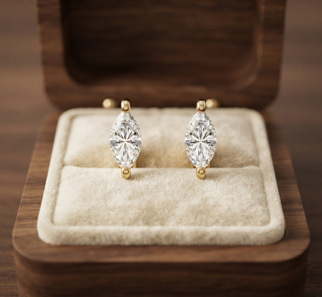 Pear Cut Stud Earrings