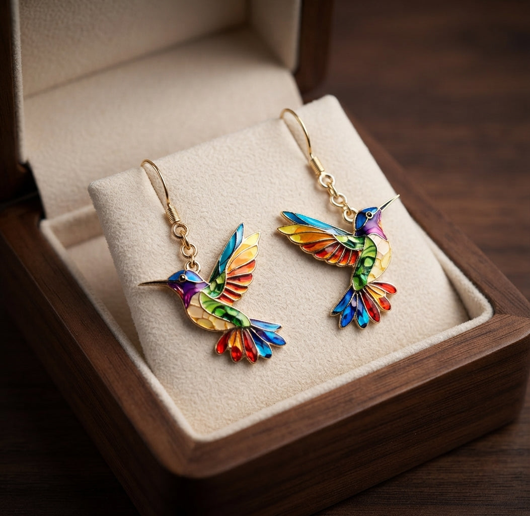 Colorful Hummingbird Earrings