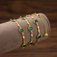 Emerald Link Chain Bracelet