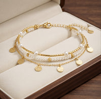 Coastal Charm 3-Piece Layered Anklet Set
