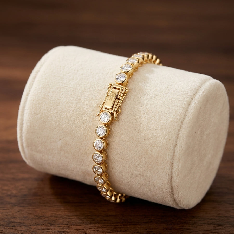 Round Cut Tennis Bracelet