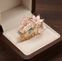 Natural Sparkling Butterfly Zirconia Ring