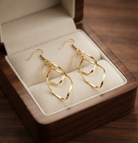 Minimalist Layered Drop Earrings