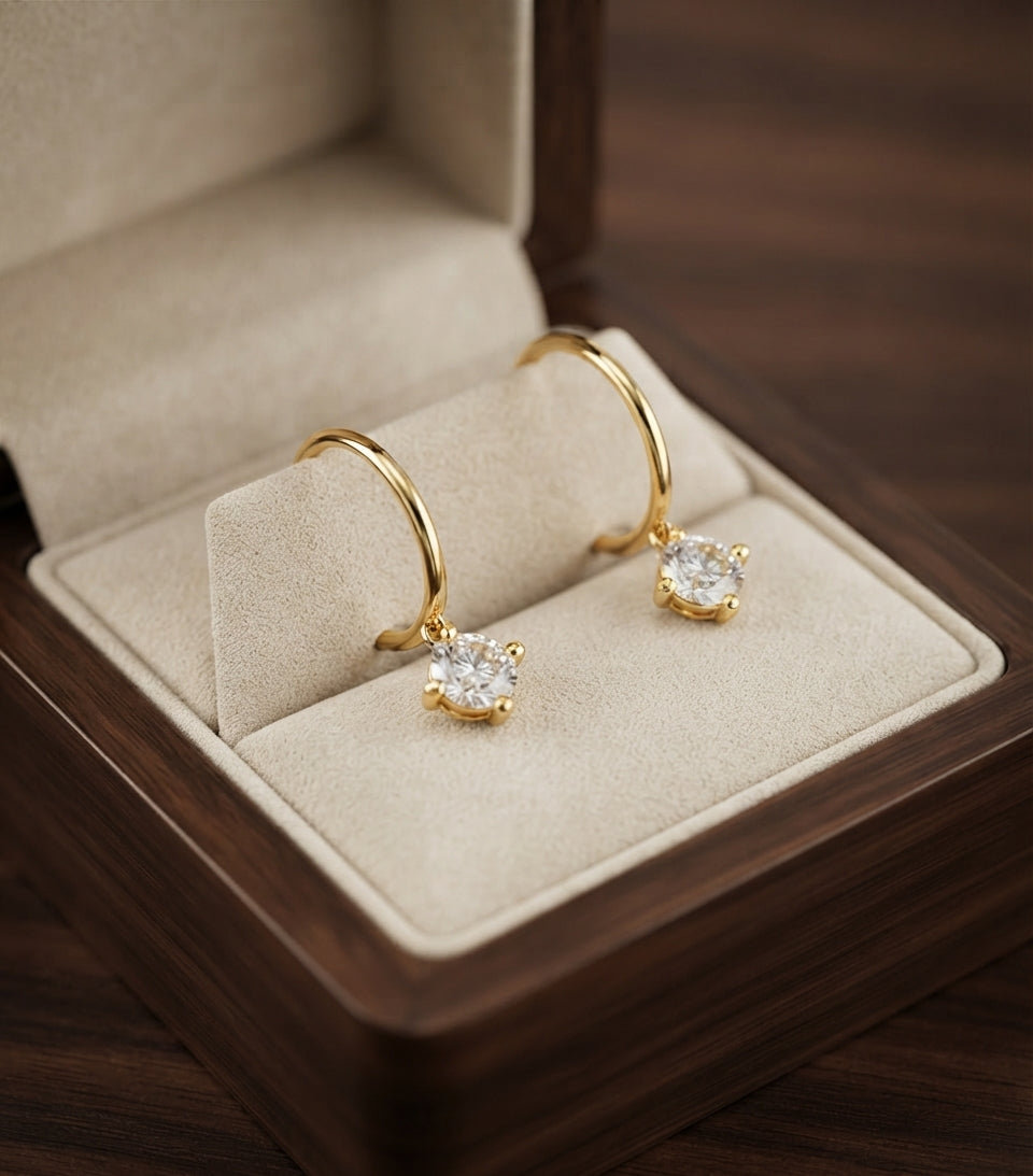 Spark Tip Hoop Earrings