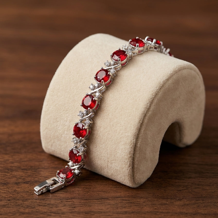 Ruby Vine Tennis Bracelet