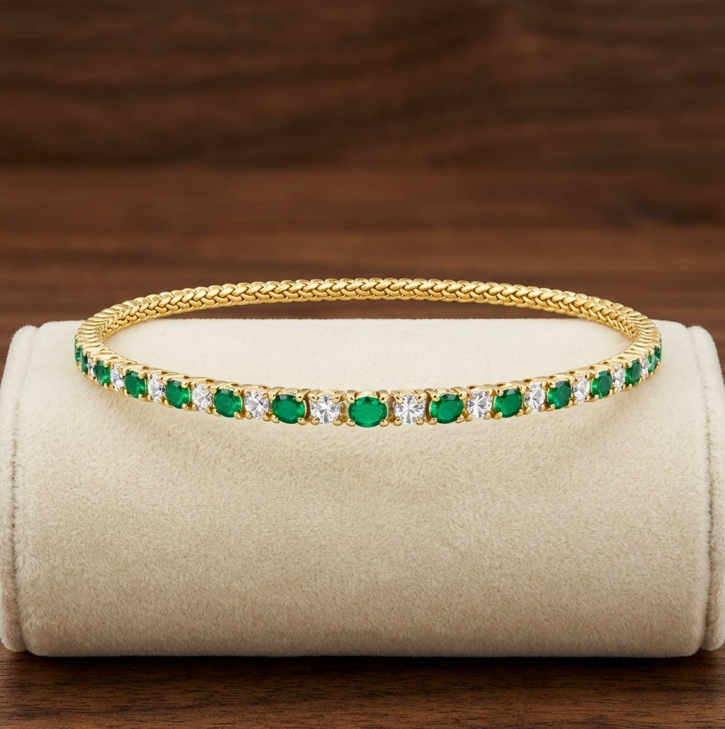 Emerald Trio Tennis Bracelet