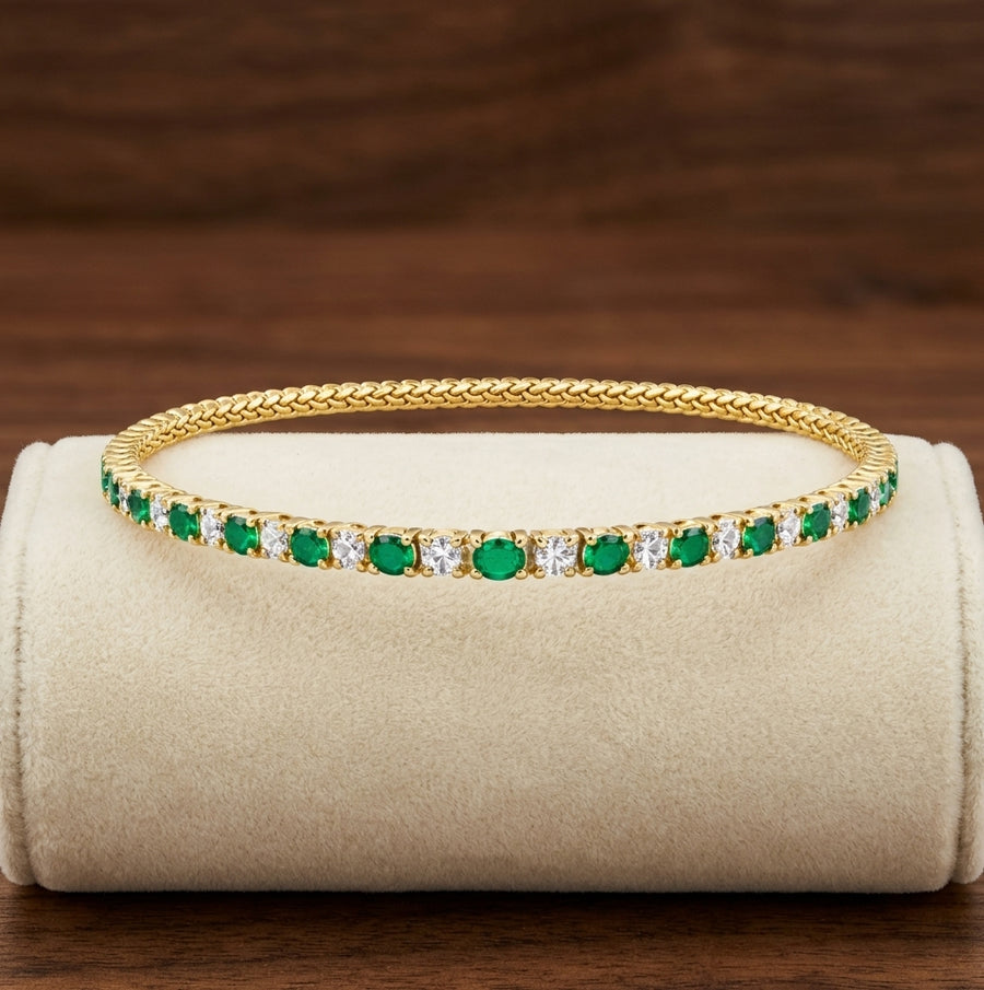 Emerald Trio Tennis Bracelet