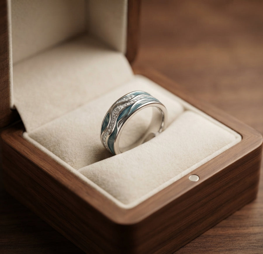 Seasilver Wave Ring