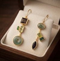 Vintage Crystal Forest Drop Earrings