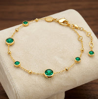 Delicate Emerald Bracelet