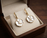 White Spiral Earrings