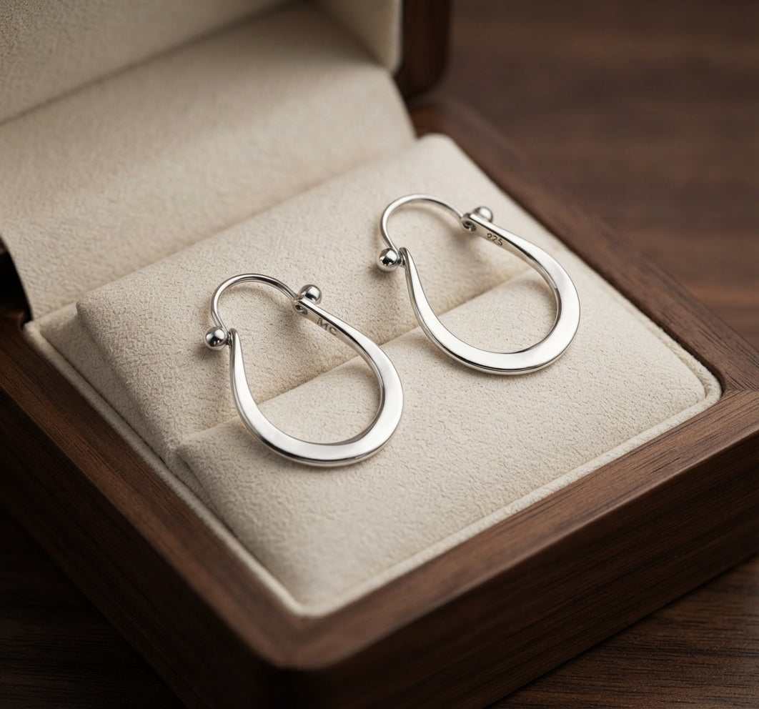 Lunar Halo Hoop Earrings