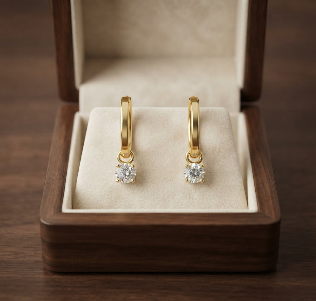 Moon Tears Stone Earring Set