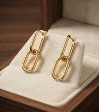 Link Drop Hoop Earrings