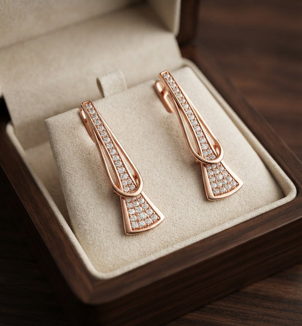 Radiant Layers Crystal Earrings