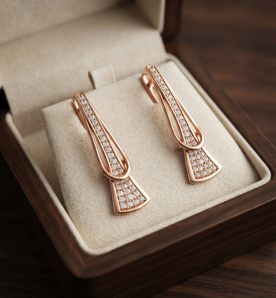 Radiant Layers Crystal Earrings