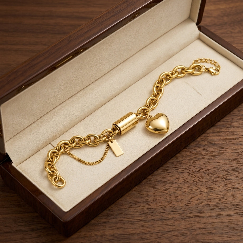 Chunky Heart Bracelet