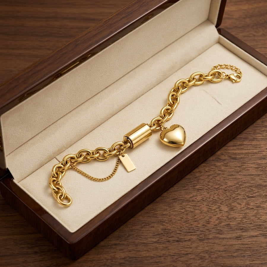 Chunky Heart Bracelet