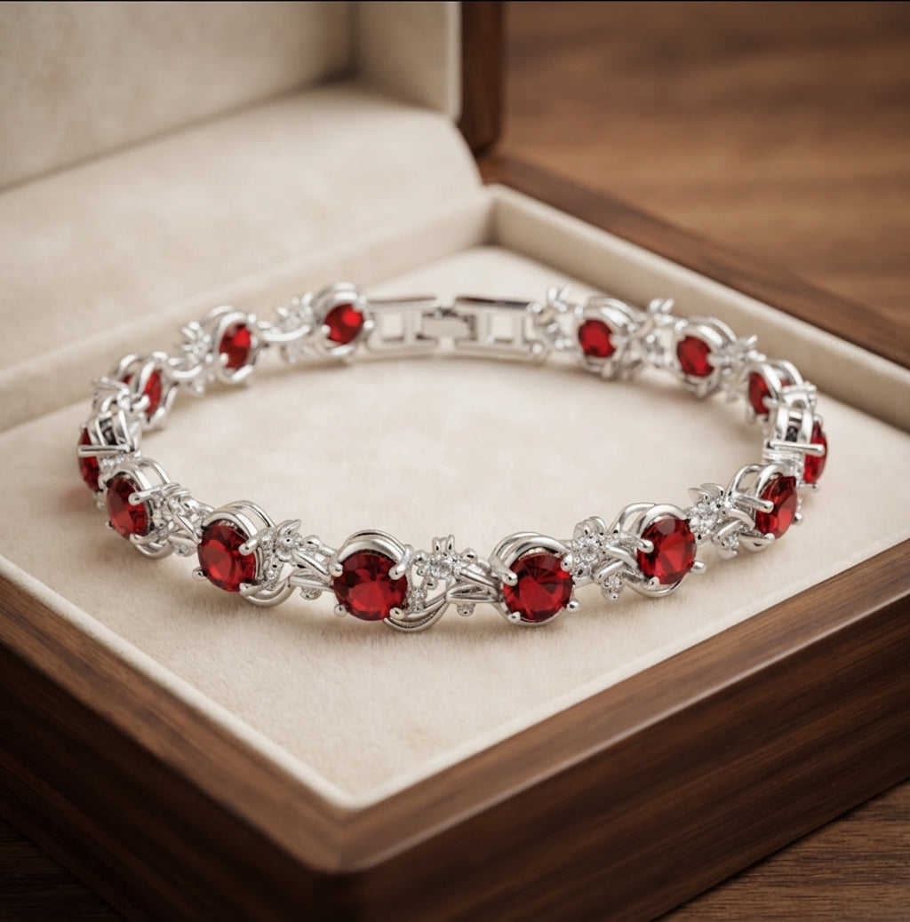 Ruby Vine Tennis Bracelet