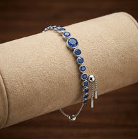 Round Cut Sapphire Tennis Bracelet