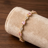 Blush Square Tennis Bracelet
