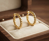 Twisted Rope Hoop Earrings