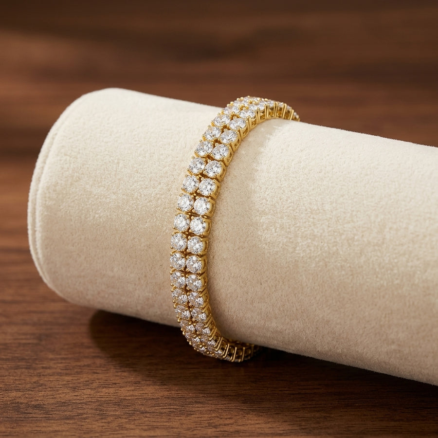 Double Row Tennis Bracelet