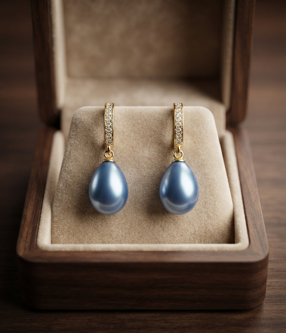 Blue Ocean Dew Earrings