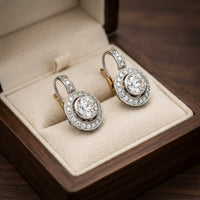 Vintage Silver Zirconia Earrings