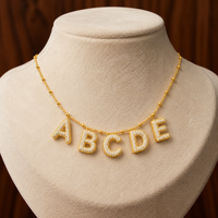 Bubble Initial Necklace Set