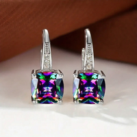 Mystic Stone Hoop Earrings