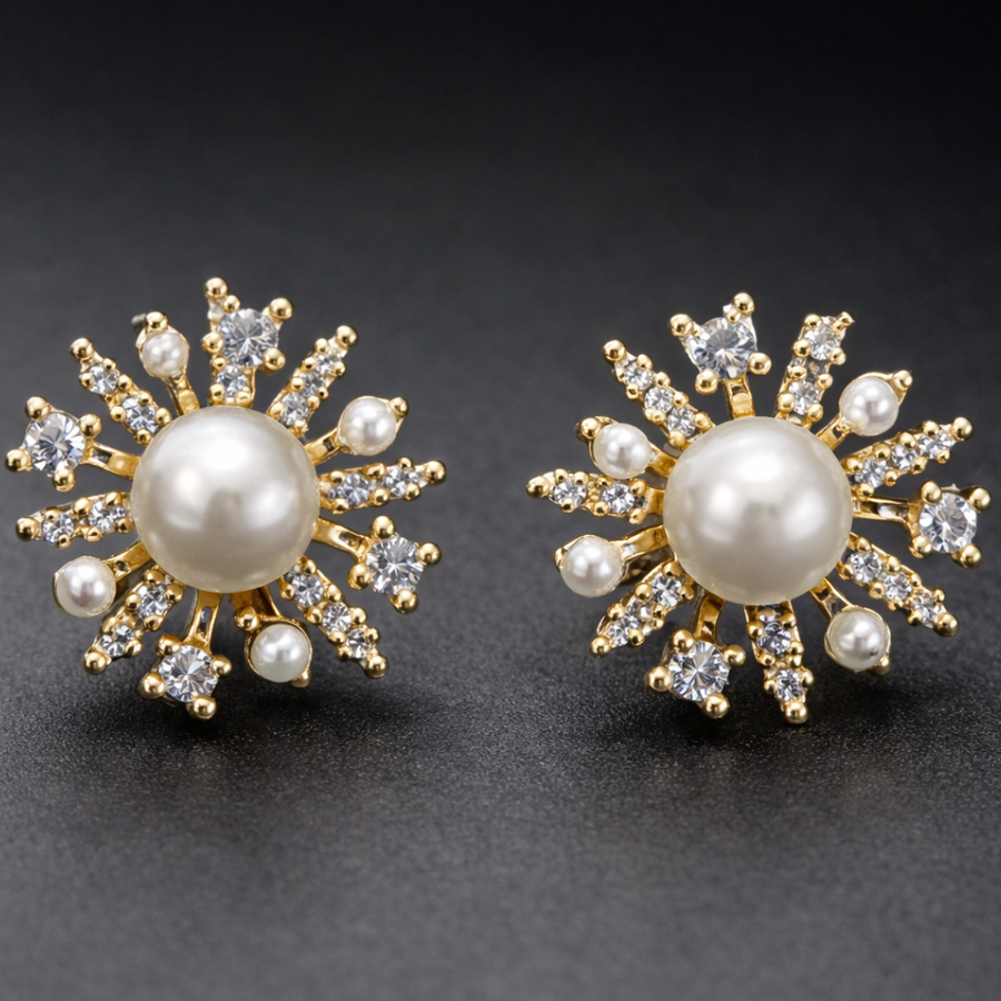 Vintage Starlight Pearl Earrings