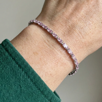 Pink Sapphire Prism Tennis Bracelet