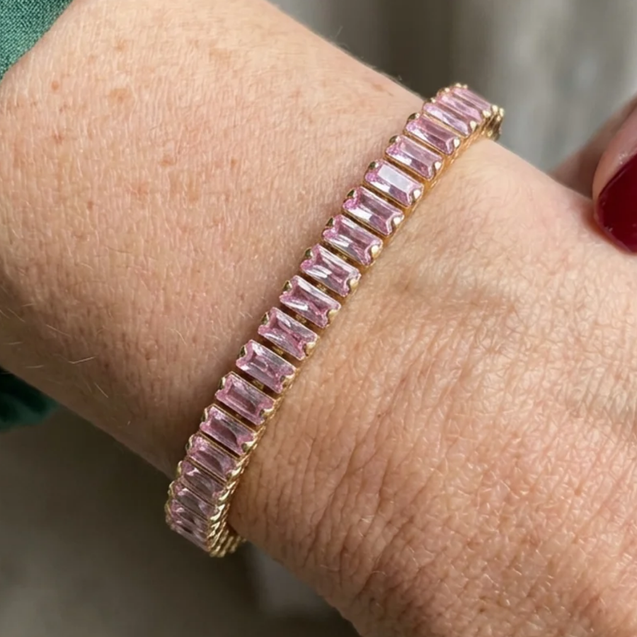 Kendall Pink Sapphire Tennis Bracelet