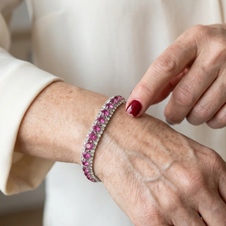 Roseglow Tennis Bracelet