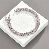 Arctic Blush Cuban Bracelet