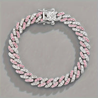 Arctic Blush Cuban Bracelet